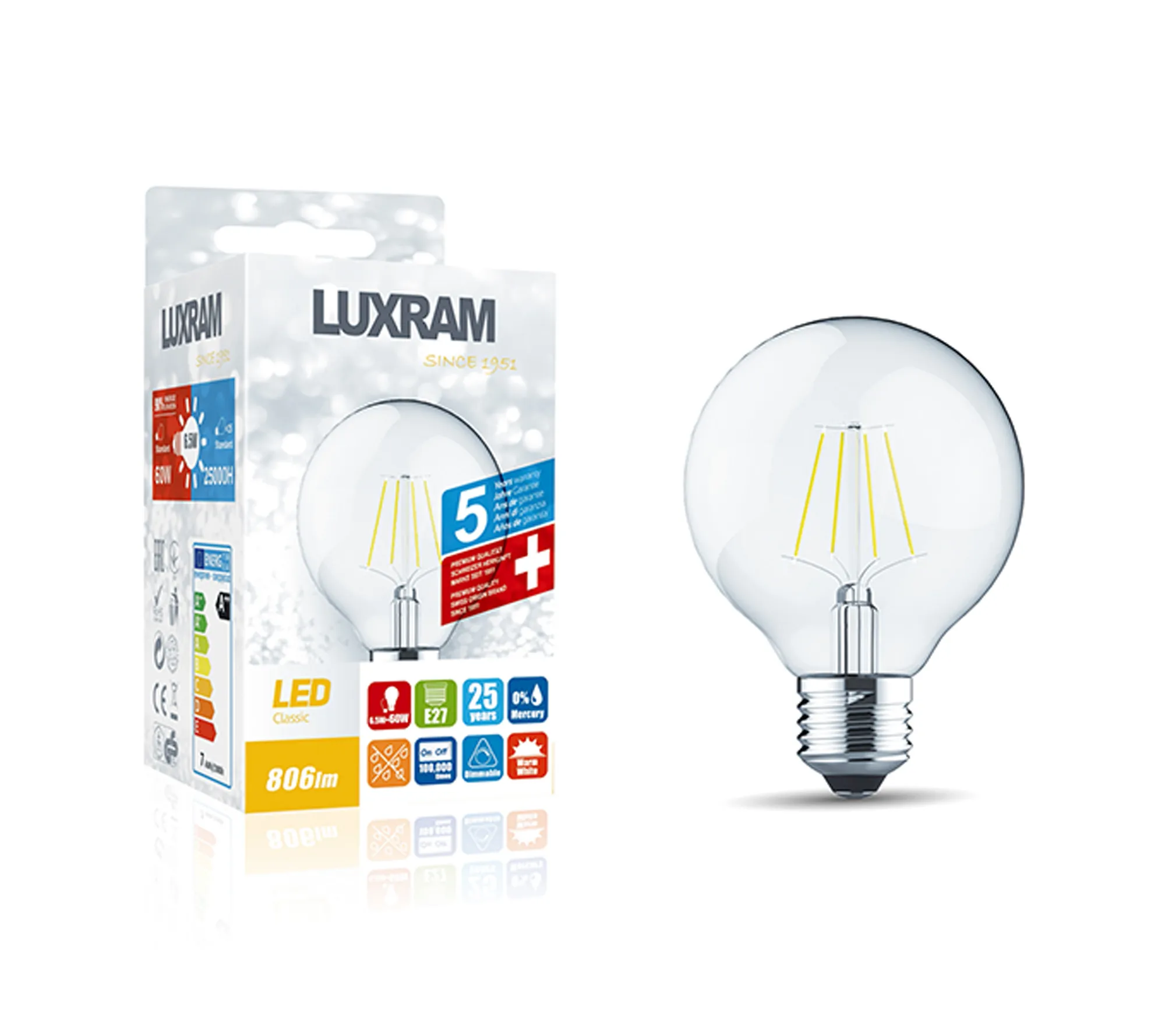 Value Classic LED Lamps Luxram Globes